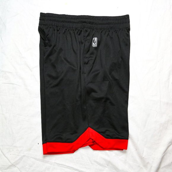 NBA Basketball Shorts Woven Active Black Red XL - Picture 3 of 6